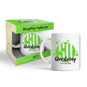 Kubek Happy day zielony - 50 urodziny